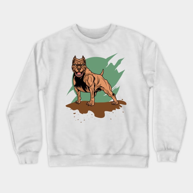 Pitbull Crewneck Sweatshirt by Fish Stick